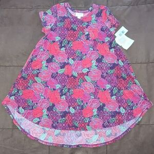 NWT Lularoe, Scarlett dress, size 8, purple, maroon, pink, green & black